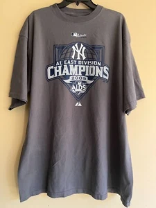 2009 NY YANKEES ALDS AL EAST DIVISION CHAMPIONS GRAPHIC T SHIRT MAJESTIC - Imagen 1 de 5