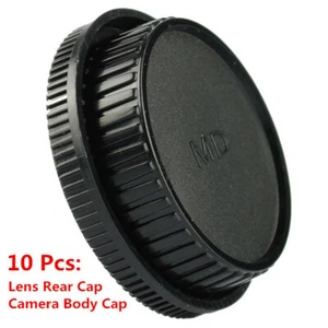 10 Sets MD Mount Lens Rear Cap Back Cover + Camera Body Cap Cover for Minolta MD - Picture 1 of 4