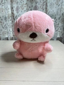 "Mucchiri Rakkun nutria rosa suave peluche animal diversión 14""" - Imagen 1 de 5