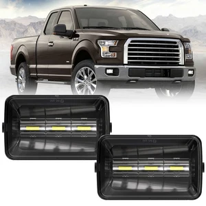 BLACK LED DRIVING BUMPER FOG LIGHTS FOR 2015 2016 2017 2018 2019 2020 FORD F150 - Picture 1 of 9