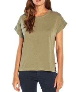 GAP Women Shirt Size XL Short Sleeves Relaxed Fit Washed Fashion Tee Vetiver NEW - Picture 1 of 14