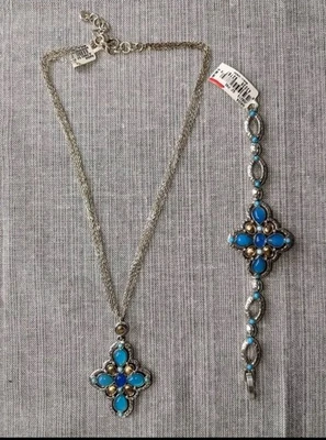 Colar Brighton NADIA - Pedras turquesa Howlite e pulseira combinando  - Imagem 1 de 4