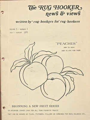The Rug Hooker News & Views 1975 Jul Aug Hooking Magazine instruções padrões - Imagem 1 de 2