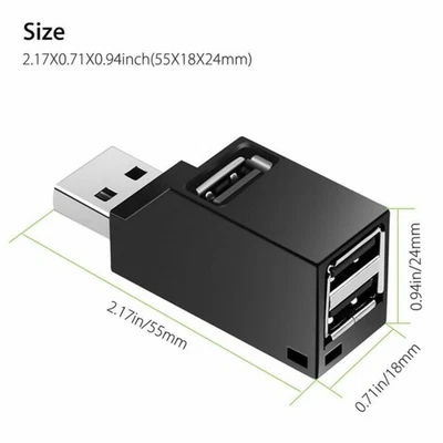 Distribuidor 3 puertos USB 3.0 Super Speed Data HUB adaptador para portátil portátil PC DE - Imagen 1 de 4