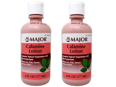Paquete de 2 lociones de calamina mayor de 6 oz hiedra venenosa roble zumaque secado alivio de la piel Foto 1 de 4