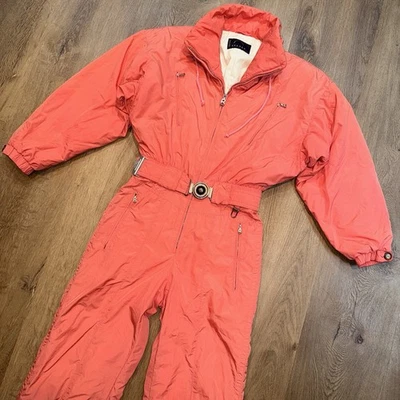 Bogner Traje de Esquí Una Pieza Traje de Nieve Babero de Nieve Naranja Mono Retro De Colección Mujeres 6 Foto 1 de 4