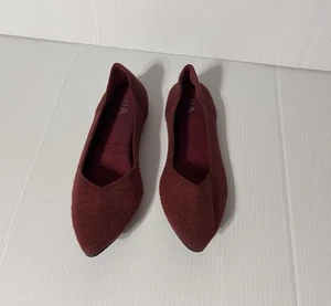 MIA Burgundy Pointy Flat Shoe Women Size 8 M - Picture 1 of 9
