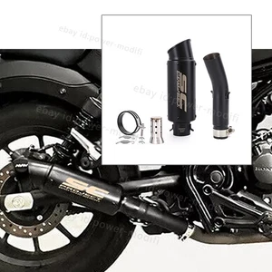 For Honda Rebel 500 2017-2025 Black Muffler Exhaust Mid Pipe Slip On CM500 CM300 - Picture 1 of 10