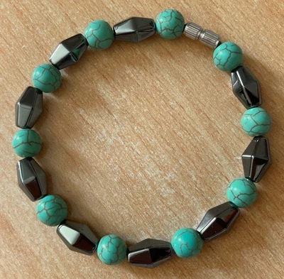 Türkis-Hämatit-Armband - 19,3 cm - Bild 1 von 4
