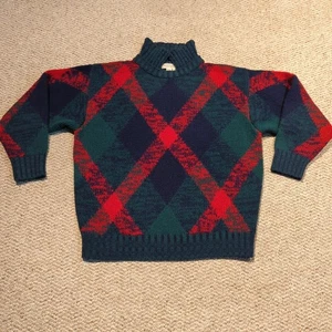 Vintage Tricots St Raphael Sweater Mens Medium Wool Collar Dad Grandpa - Picture 1 of 6