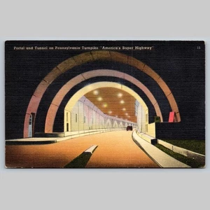 Postcard Portal and Tunnel on Pennsylvania Turnpike America's Super Highway - Picture 1 of 3