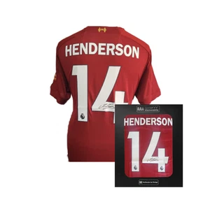 Jordan Henderson Hand Signed Liverpool 2019-20 Home Shirt in AAA Gift Box - Picture 1 of 4