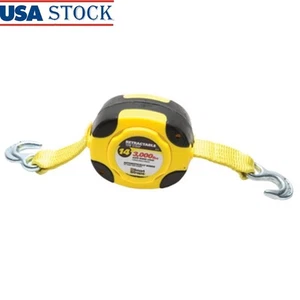 Einziehbare Abschleppgurt Haken 14 Fuß 9000 Pfund Schwerlastfahrzeug Bergung 1 Packung Neu - Bild 1 von 7