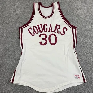 Vintage Wilson Basketball Jersey Cougars SIUE Southern Illinois 70s USA Size 46 - Picture 1 of 10