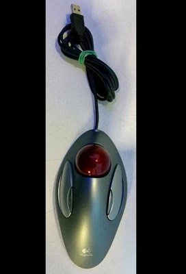 Logitech TRACKMAN Marble kabelgebundene Trackball graue Maus T-BC21 kabelgebunden 810-000767 EUC - Bild 1 von 2