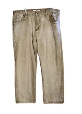 Pantalones de mezclilla PJ Mark tostados/marrones de pierna recta Workcore para hombre 44X32 medidos Foto 1 de 4