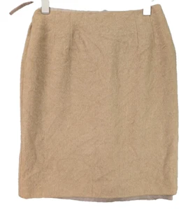 Vintage Talbots Pure Camel Hair Tan Pencil Skirt Career Office Preppy Women's 2 - Picture 1 of 12