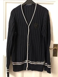French Connection mens navy button up cardigan Size medium - Picture 1 of 5