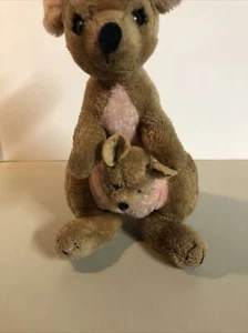 VINTAGE  Walt Disney Prods World Kanga & Roo Plush Winnie The Pooh Kangaroo - Picture 1 of 8