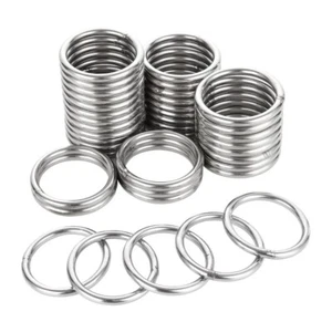40 Stck. 2 Zoll Geschweißte O Ringe Edelstahl Rundringe für Makramee Camping Gürtel - Bild 1 von 7
