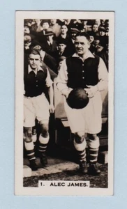 Cigarette Card - Footballers In Action (J. A. Pattreiouex Ltd.) - #1 Alec James - Picture 1 of 2