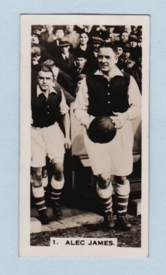 Cigarette Card - Footballers In Action (J. A. Pattreiouex Ltd.) - #1 Alec James - Image 1 of 2