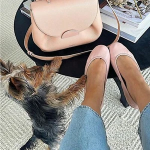 Tieks $185 Ballerina Pink Flats Shoes Size 8 - Picture 1 of 7