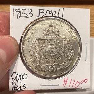 Brazil 1853 2000 Reis - Picture 1 of 6