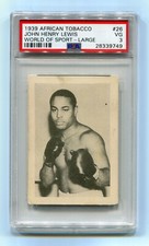 1939 African Tobacco World of Sport Large 26 John Henry Lewis PSA 3 boxing card