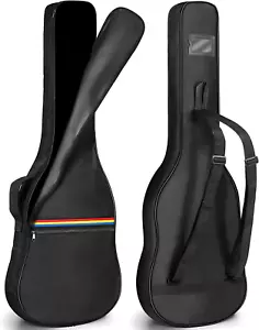 Guitar Case Electric Soft Padded Cover Heavy Duty Gig Bag With Straps Black - Picture 1 of 12
