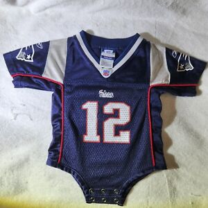 Toddler New England Patriots Tom Brady BABY One Piece NFL Jersey 9-12 Months 