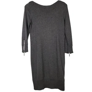 Michael by Michael Kors Grey Knit Bodycon Zipper Sleeve Dress - Size XS - Picture 1 of 7