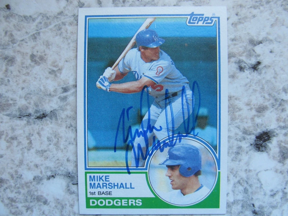 Dodgers Mike Marshall Signed Autographed 1983 Topps Mint - Image 1 of 1