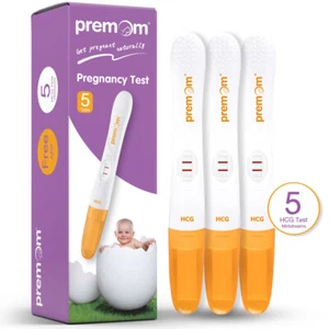 Palos de prueba de embarazo (paquete de 5), kit de fertilidad Premom Early Detect Midstream - Imagen 1 de 7