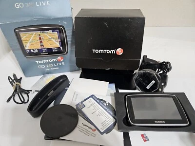 TomTom GO 740 Live 4.3 Widescreen Portable GPS Navigator With Original Box + Etc - Image 1 of 4