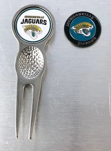 NFL Golf Divot Repair Tool Magnetic Ballmark Silver Jacksonville Jaguars - Picture 1 of 1