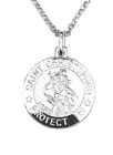 Sterling Silver St Christopher Pendant 18 Inch Chain UK Supplier Free Box