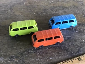 RARE VINTAGE VW Van Hard Plastic Made In Western Germany Group Of 3 Vans - Picture 1 of 5