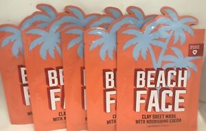 5 VICTORIA'S SECRET PINK BEACH FACE CLAY SHEET MASK WITH NOURISHING COCOA