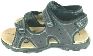 Anthony Luca sandali uomo scarpe estive neri sandali comodi taglia 40 taglia 7,5 USA - Foto 1 di 12