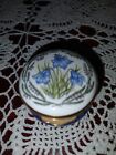 Vintage Crummles & Co Hand Painted Porcelain Trinket Box Floral Made in England