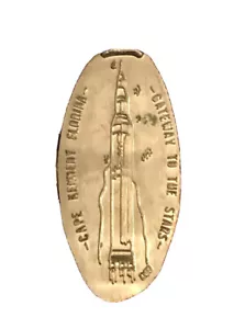 Starlink Space X NASA Raketenschiff Cape Kennedy FL Star Link Elongated 1969 Dime - Bild 1 von 12