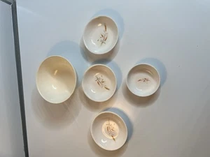 MELAMINE OIL DIPPING SAUCERS plates Set Of 5 Different Sizes VTG - Picture 1 of 12