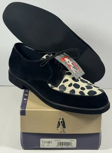 Hush Puppies 101 Dalmatiner Wildleder Oxford Schwarz Schuhe Herren 12M Neu im Karton Vintage RAR - Bild 1 von 18