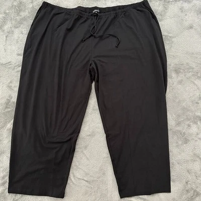 Calça feminina Ulla Popken preta tamanho 36/38 curta plus size nova com etiquetas - Imagem 1 de 4