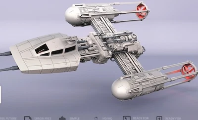 Star Wars Escala 1/32 19" Y-wing Modelo Kit Personalizado Impreso en 3D Modelo Kit con Soporte  Foto 1 de 4