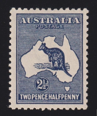 ACSC 11C ~ SG 36 - 1917 Australia 3rd Wmk 2½d Indigo Kangaroo Stamp MH - A99 - Image 1 of 2