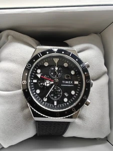 Timex Chronograph GMT 40mm Watch; Q GMT 3 time-zone Chrono - Picture 1 of 15