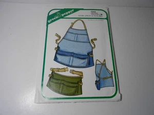 F859 Green Pepper Sewing Pattern Work Apron and Tool Belt UNCUT - Picture 1 of 2