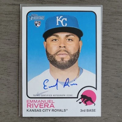 2022 Topps Heritage High Number - Real One Autographs Emmanuel Rivera #ROA-ER - Image 1 of 2